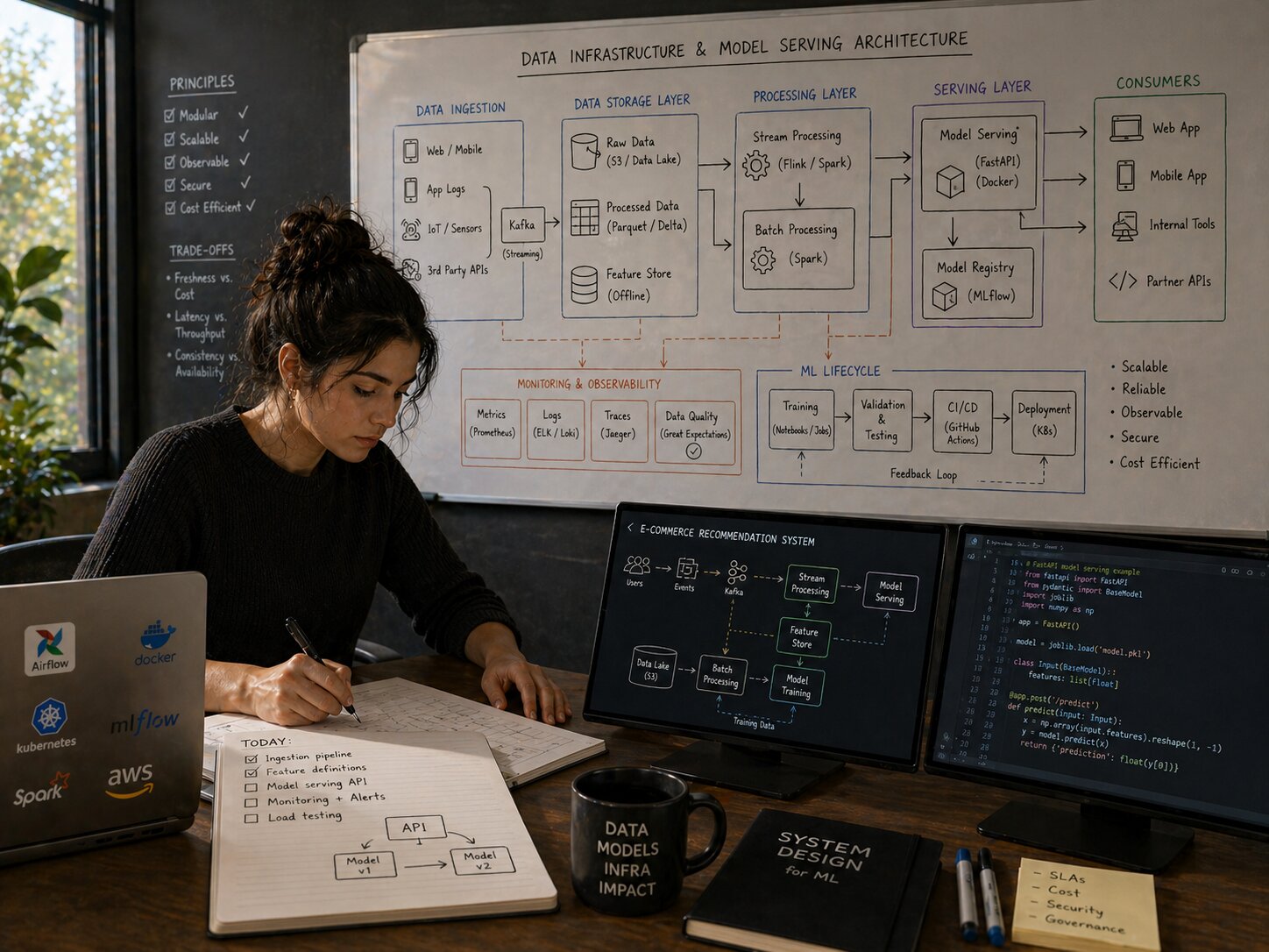 Data infrastructure and model serving architecture