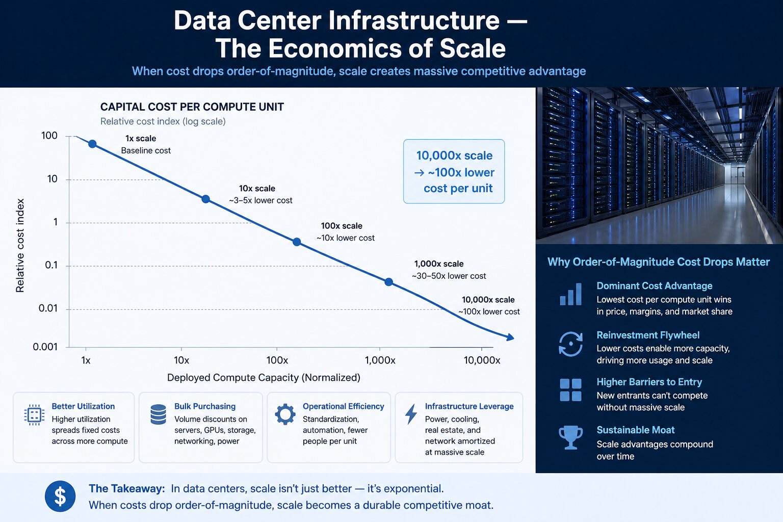 Data center infrastructure powering AI model deployment