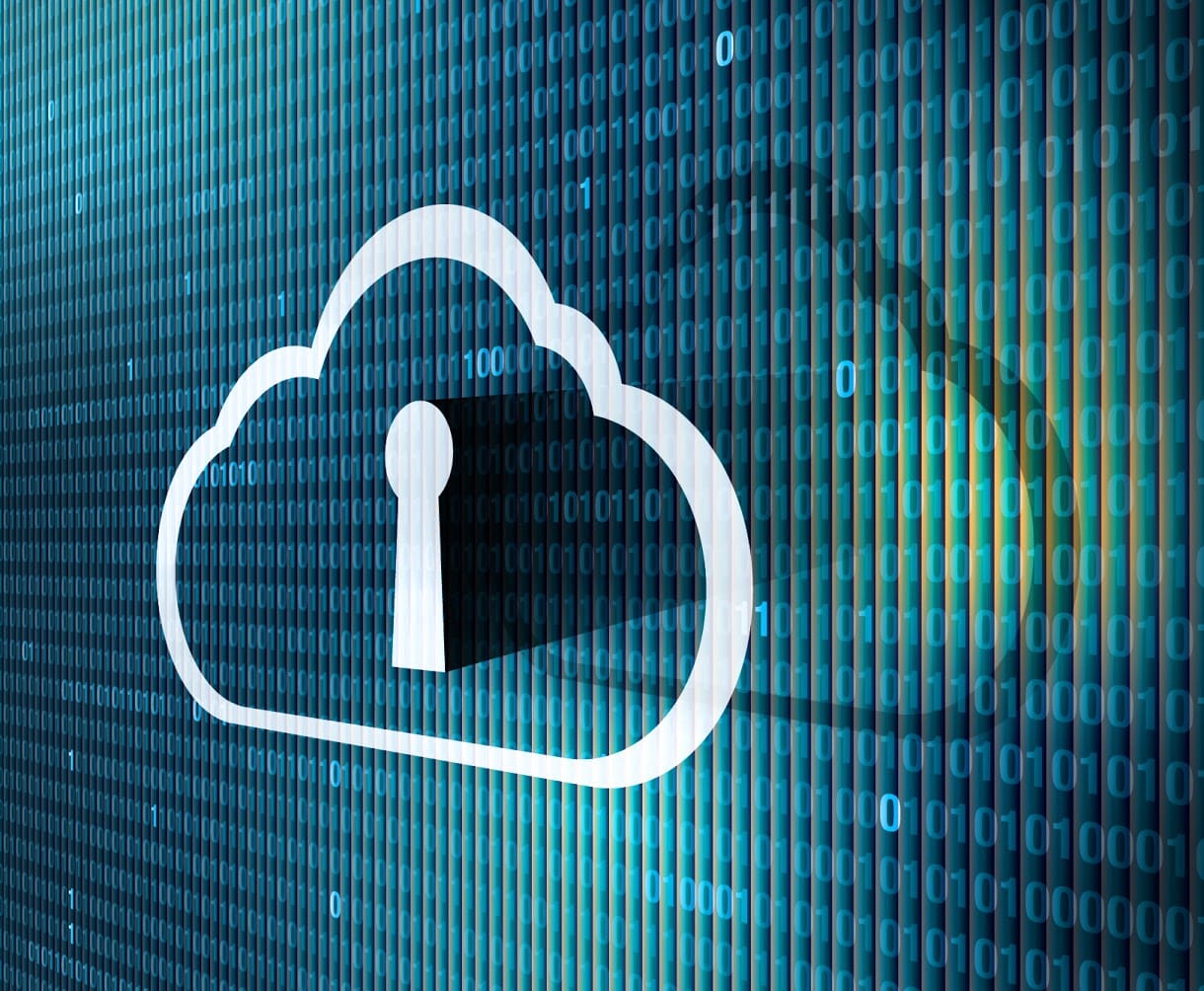 Conceptual image showing data privacy and cloud security