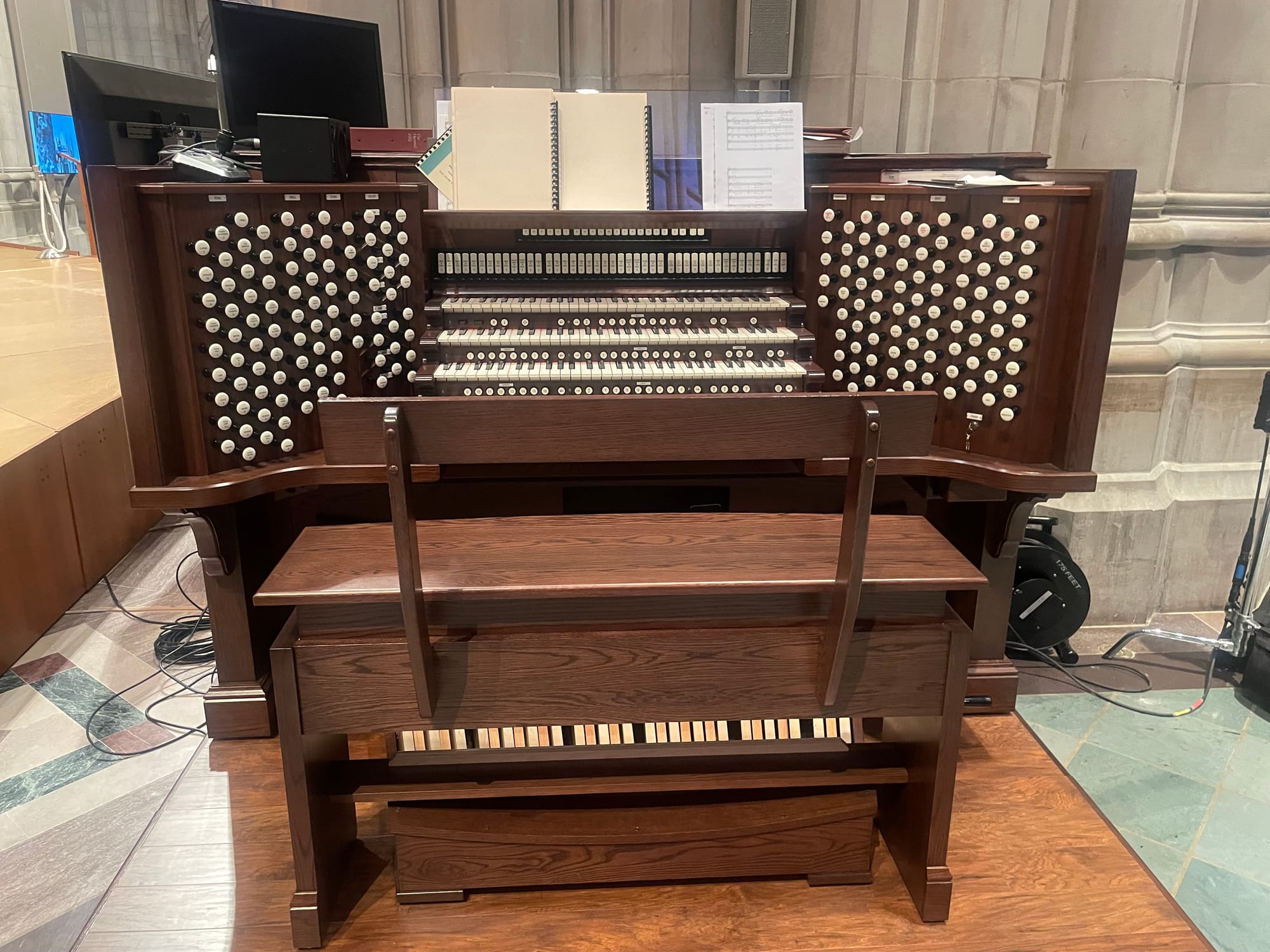 The Walker Technical digital organ console at Washington National Cathedral, 2024