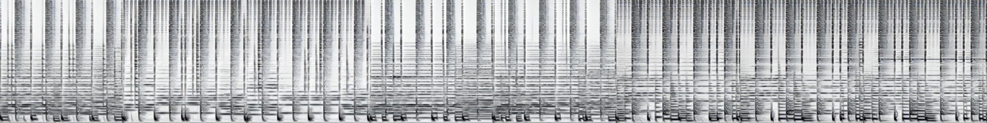 Spectrogram of AI-generated 1980s synthesiser pop music showing frequency bands and harmonic patterns as a colorful horizontal heatmap across time