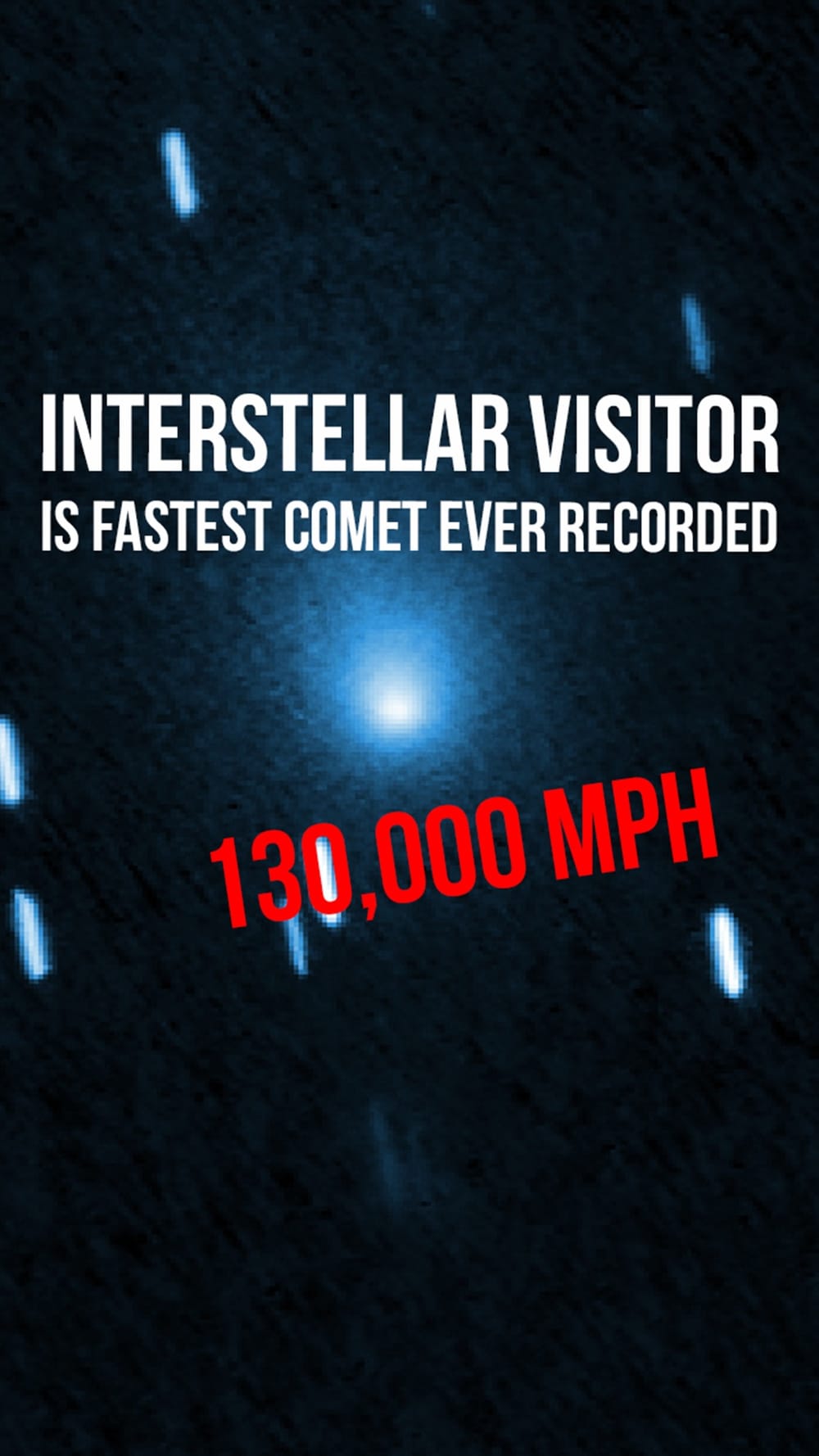 NASA scientific visualization of interstellar comet 3I/ATLAS curving through the inner solar system, with the Sun at center and inner planet orbits visible.